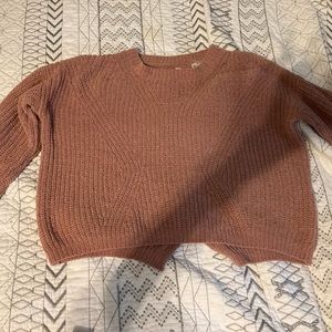 super cute rose color sweater!
